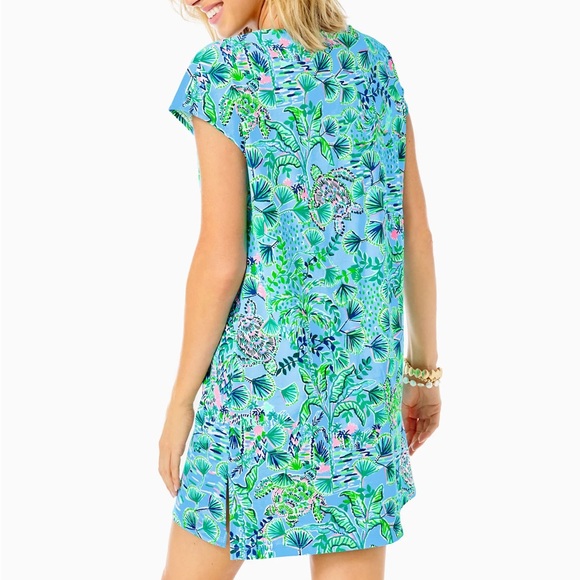 NWT! Talli Cover-Up - Frenchie Blue Mosaic Shells Coverup - sold out - size xl - Picture 4 of 6